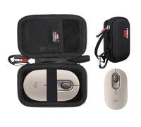 FBLFOBELI Étui de voyage pour souris sans fil Logitech Pebble M350 M355 i345, sac de transport résistant aux chocs (étui uniquement) (noir)