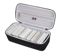 FBLFOBELI Plus de 900 étuis de jeu de cartes compatibles avec UNO/Piles/Phase 10/Chatons explosifs/Five Crowns/Flip 7/Go Fish/Monopoly Deal et cartes à jouer, étui uniquement (noir + gris)