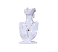 FbqLhe1ahh Moderne Buste collier présentoir magasin de bijoux comptoir fenêtre porte-bijoux ornement Présentoir à bijoux(Blanc)