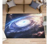 FBRUIEG Cosmic Vortex Tapis pour chambre à coucher et salon, motif voie lactée, antidérapant, lavable en machine, motif ciel étoilé, 50 x 80 cm