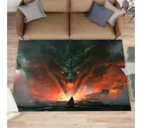 FBRUIEG Infernal Tapis imprimé dragon lavable en machine pour salon, chambre à coucher, chambre d'enfant, dortoir, 180 x 270 cm