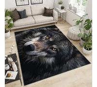 FBRUIEG Tapis de loup pour chambre de garçon - Tapis de loup pour salle de jeux - Tapis imprimé animaux féroces - Tapis décoratif antidérapant doux 70 x 140 cm