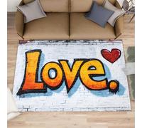 FBRUIEG Tapis mural imitation carreaux pour chambre de fille, chambre de fille, tapis lavable pour chambre à coucher, salon, bureau, tapis de sol 120 x 170 cm