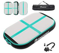 FBSPORT Airtrack Tapis de tumbling, 20 cm de haut, épaisseur : 60 cm, avec pompe à air, tapis d'entraînement avec sac de transport, tapis de gymnastique pour la maison, l'extérieur, le yoga, la