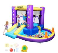 FBSPORT château Gonflable Exterieur Enfant avec souffleur Aire de Jeux Gonflable château Gonflable Piscine Meilleur Cadeau de Vacances/d'anniversaire pour Les Enfants