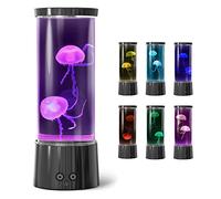 FBSPORT Lampe Méduse LED Aquarium 17 Couleurs et 4 Modes avec Télécommande | Jellyfish Lamp Alimentée par Batterie ou USB, Idéale pour Chambre, Salon, Bureau, Enfants et Adultes