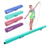 FBSPORT Poutre Gymnastique 270 cm Cuir de PU Pliable Poutre d'équilibre Portable Equipement d'entraînement de Gymnastique avec Fond Antidérapant pour Enfants, Débutants et Gymnastes Professionnels