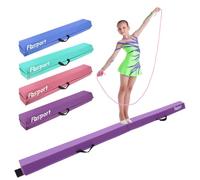FBSPORT Poutre Gymnastique 270 cm Cuir de PU Pliable Poutre d'équilibre Portable Equipement d'entraînement de Gymnastique avec Fond Antidérapant pour Enfants, Débutants et Gymnastes Professionnels