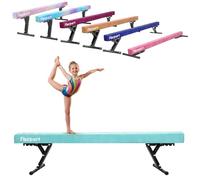 FBSPORT Poutre Gymnastique Haute réglable 244cm,5 Hauteur réglable Gymnastique Poutre Pliable Poutre de Plancher Haute stabilité Enfants Gymnase Pratique équipement d'entraînement