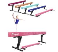 FBSPORT Poutre Gymnastique Pliable réglable 244cm, Gymnastique Poutre 5 Hauteur réglable Haute et Basse Poutre de Plancher Haute stabilité Enfants Gymnase Pratique équipement d'entraînement