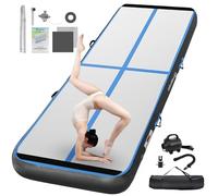 FBSPORT Tapis d'entraînement, 10 cm de hauteur, gonflable Air Tumbling Track 3 m, tapis de gymnastique gonflable pour tumbling, yoga, avec pompe