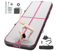 FBSPORT Tapis D'Entraînement 10cm Hauteur Tapis de Gymnastique Gonflable Air Tumbling Track 3M Tapis de Gym Gonflable Tumbling Tapis Gymnastique Air Floor Mat pour Gymnaste Tumbling Yoga avec Pompe