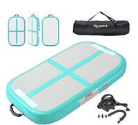 FBSPORT Tapis D'Entraînement 10cm Hauteur Tapis de Gymnastique Gonflable Air Tumbling Track 60CM Tapis de Gym Gonflable Tumbling Tapis Gymnastique Air Floor Mat pour Gymnaste Tumbling Yoga avec Pompe