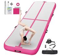 FBSPORT Tapis D'Entraînement 20cm Hauteur Tapis de Gymnastique Gonflable Air Tumbling Track 4M Tapis de Gym Gonflable Tumbling Tapis Gymnastique Air Floor Mat pour Gymnaste Tumbling Yoga avec Pompe