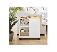 SoBuy Meuble Imprimante Mobile avec roulettes - Support d’Imprimante & Caisson Bureau avec Tiroirs et Rangement, Table d’appoint Bureau L60xP30xH60 cm