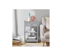 FBT46-HG Table de Chevet Table de Nuit Bout de Canapé Table d'Appoint avec 1 tiroir