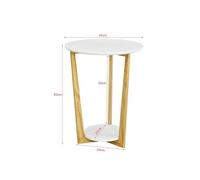 SoBuy FBT52-WN Table Basse Ronde Guéridon Table d'Appoint Table Café - 3 pieds Blanc