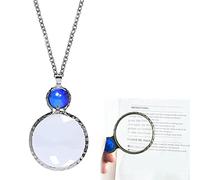 FBTOPNUM Loupe suspendue, 10 loupes monoculaires avec collier en alliage pour lecture, accessoires de cosplay (argenté)