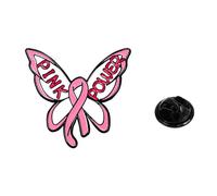 Fbw859 Broche ruban orange pour sensibilisation au cancer du sein Accessoire de mode pour vêtements, sacs et décorations festives, 3cm, Métal