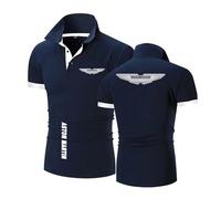 FBWZSAG Polos À Manches Mi-Longues pour Hommes pour A.s.t.o.n M.a.r.ti.n T-Shirts De Fitness À Boutons Chemises De Sport Unies De Couleur Contrastée T-Shirts -SLanS+BaiS||XL