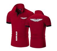 FBWZSAG Polos À Manches Mi-Longues pour Hommes pour A.s.t.o.n M.a.r.ti.n T-Shirts De Fitness À Boutons Chemises De Sport Unies De Couleur Contrastée T-Shirts -JHS||L
