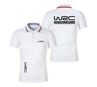 FBWZSAG Polos Graphiques pour Hommes Survêtement W.R.C Coupe Slim Manches Courtes T-Shirt Doux Vêtements Confortables Boutons Mi Longues Col T-Shirts-BaiS||l