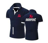 FBWZSAG Polos Légers pour Hommes Imprimés A.k.ra.p.o.VI.c Manches Courtes Patchwork Boutons Col Golf Vêtements De Sport-SLanS+BaiS||3XL