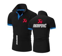 FBWZSAG Polos Légers pour Hommes Imprimés A.k.ra.p.o.VI.c Manches Courtes Patchwork Boutons Col Golf Vêtements De Sport-HeiS+LanS||XL
