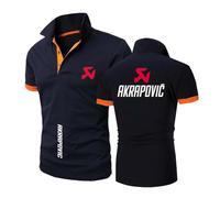FBWZSAG Polos Légers pour Hommes Imprimés A.k.ra.p.o.VI.c Manches Courtes Patchwork Boutons Col Golf Vêtements De Sport-SLanS+ChengS||XL