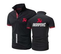 FBWZSAG Polos Légers pour Hommes Imprimés A.k.ra.p.o.VI.c Manches Courtes Patchwork Boutons Col Golf Vêtements De Sport-HeiS+HongS||3XL
