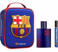 FC Barcelona Coffret cadeau officiel eau de toilette avec trousse de toilette Motif logo FCB Bleu et rouge