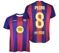 FC Barcelona Maillot 8 Pedri 1ère équipe 25/26 Réplique officielle - Motif adulte avec style blaugrana, Rouge/bleu, XXL