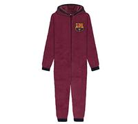 FC Barcelona Officiel - Combinaison de Pyjama à Capuche - thème Football - Enfant - 3-4 Ans