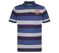 FC Barcelona Officiel - Polo thème Football - Homme - à Rayures - Bleu - L