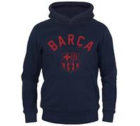 FC Barcelona Officiel - Pull à Capuche thème Football pour garçon - Polaire - Motif Graphique - 8-9 Ans