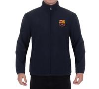 FC Barcelona Veste polaire à fermeture éclair intégrale pour homme - Cadeau officiel de football pour adultes - marine - L