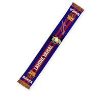 FC Barcelone Écharpe Officielle Lamine Yamal - Produit sous Licence avec Signature et Blason - Fans du Barça
