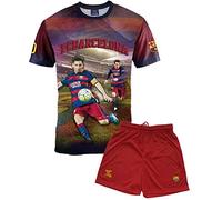 FC Barcelone Ensemble Maillot + Short Barça - Lionel Messi - Collection Officielle Taille Enfant garçon 14 Ans