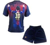 FC Barcelone Ensemble Maillot + Short Barça - Lionel Messi - Collection Officielle Taille Enfant garçon 4 Ans