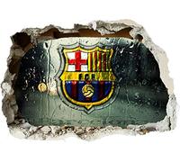 FC Barcelone Espagne Football 3d Smashed View Wall Sticker Affiche Chambre