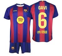 FC Barcelone Kit pour enfant 6 GAVI 1ère équipe 25/26 Réplique officielle - Ensemble t-shirt et pantalon Blaugrana pour enfant, Rouge/bleu, 10 ans