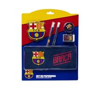 FC Barcelone Set de papeterie avec trousse scolaire crayon gomme à effacer taille-crayon Barça Produit officiel