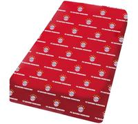 FC Bayern München Drap-housse Drap de Lit Drap Lit 1 Personne 100 % Coton Rouge 90-100 x 190-200 cm