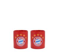 FC Bayern München Lot de 2 tasses avec logo - Rouge - 0,3 l