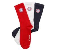 FC Bayern München Lot de 3 paires de chaussettes Crew, multicolore, 43-46