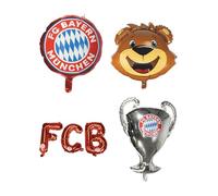 FC Bayern Lot de 4 ballons en aluminium - Multicolore