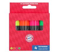 FC Bayern Lot de 4 surligneurs - Rouge