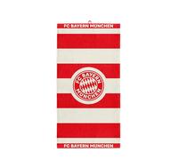 FC Bayern München | Serviette de douche | Serviette de bain | Rouge et blanc | 140 x 70 cm