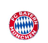FC Bayern Coussin rond Rekordmeister 50 x 50 cm - rouge/blanc