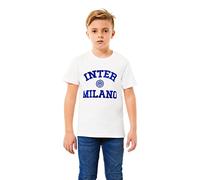 FC Internazionale Milano S.p.A. T-Shirt pour Filles et Filles, Bianco, 10 Ans